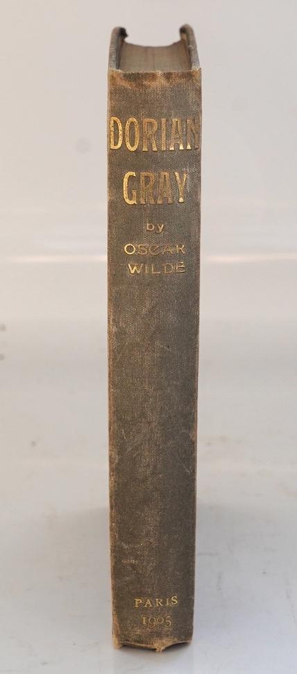 Wilde, Oscar - The Picture of Dorian Grey. 'Sole Authorised Edition'., title printed in red and black, half title; original black pictorial grey patterned boards, gilt lettered spine, gilt top and other edges rough trimm